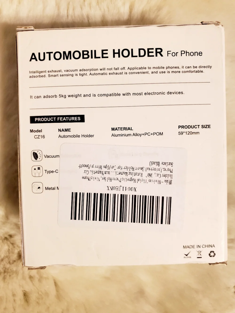 Windshield Magnetic Phone Mount & Charger with Vacuum Suction 360° Bracket